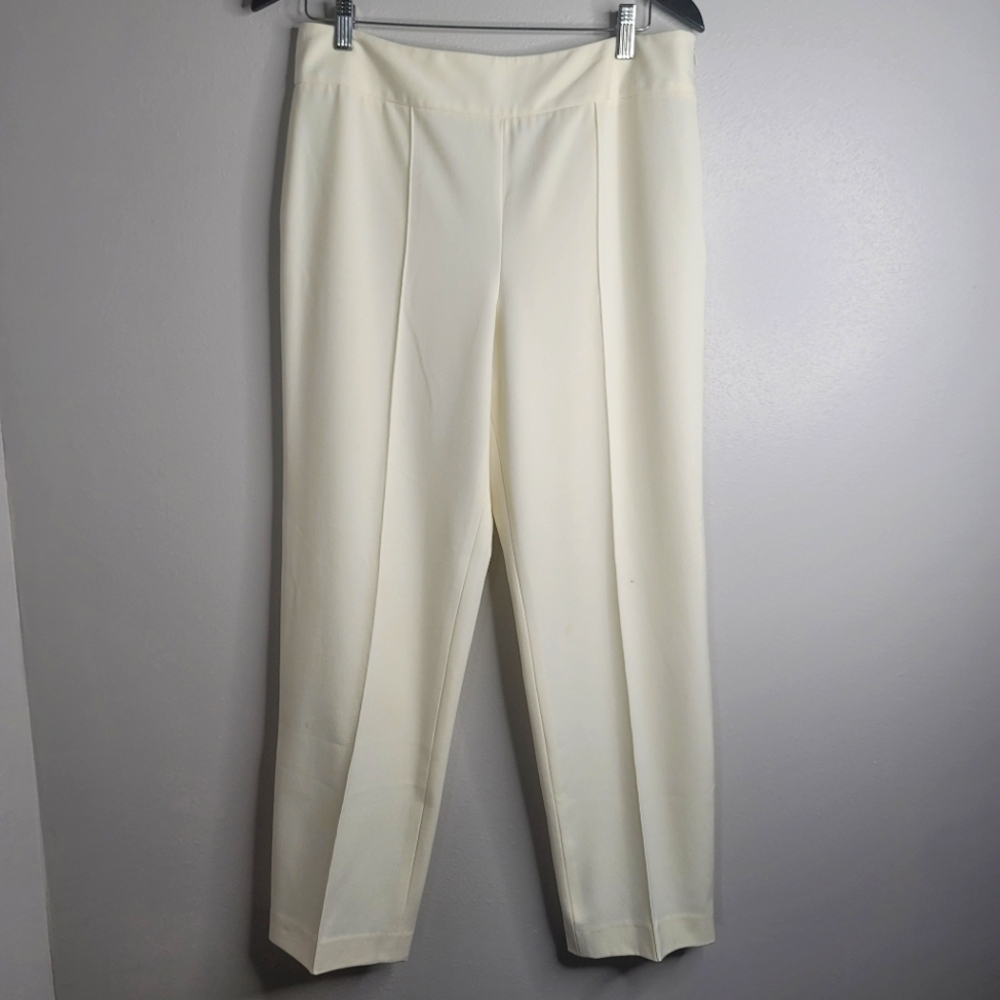 Talbots Ivory Side Zip Petite Dress Slacks